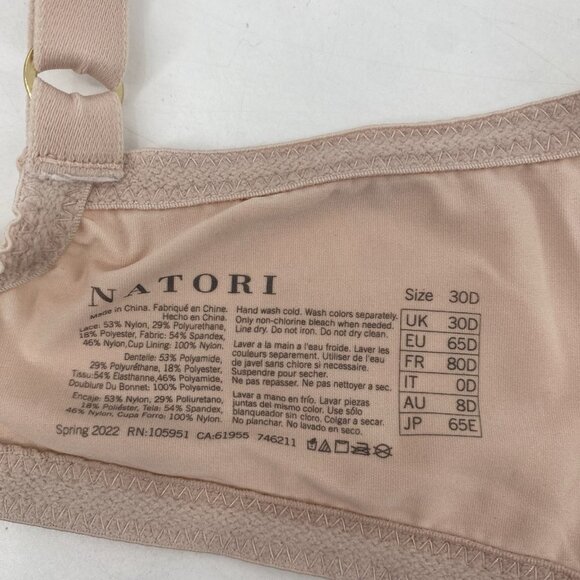 Natori 30D Lace Full Figure Underwire Bra Cameo Rose/Cashmere 746211 - Picture 8 of 9